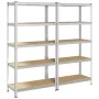 Estantes de almacenamiento de 5 capas 2 uds by , Industrial shelving - Ref: Foro24-3307602, Price: 111,31 €, Discount: %