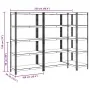 Estante almacenaje 5 niveles 3 uds acero y madera contrachapada by , Industrial shelving - Ref: Foro24-3307609, Price: 179,61...