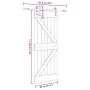 Puerta corredera con herrajes madera maciza de pino 80x210 cm de , Puertas - Ref: Foro24-3332643, Precio: 222,36 €, Descuento: %