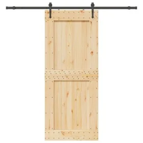 Puerta corredera con herrajes madera maciza de pino 95x210 cm von , Türen - Ref: Foro24-3332746, Preis: 210,18 €, Rabatt: %