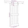 Puerta corredera con herrajes madera maciza de pino 95x210 cm de , Puertas - Ref: Foro24-3332746, Precio: 210,71 €, Descuento: %
