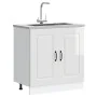 Mueble bajo para fregadero Kalmar blanco brillo 80x46x81,5 cm von , Küchenschränke - Ref: Foro24-853449, Preis: 83,21 €, Raba...