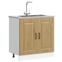 Mueble bajo para fregadero Kalmar roble artesanal 80x46x81,5 cm de , Armarios de cocina - Ref: Foro24-853456, Precio: 75,00 €...