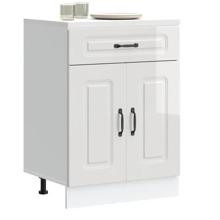 Mueble bajo cocina Kalmar madera ingeniería blanca alto brillo von , Küchenschränke - Ref: Foro24-853489, Preis: 94,77 €, Rab...