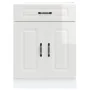 Mueble bajo cocina Kalmar madera ingeniería blanca alto brillo von , Küchenschränke - Ref: Foro24-853489, Preis: 94,77 €, Rab...