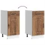 Mueble bajo de cocina Kalmar de madera antigua de ingeniería de , Armarios de cocina - Ref: Foro24-853475, Precio: 78,13 €, D...