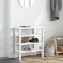 Mueble zapatero madera contrachapada blanco 61x32x70 cm by , Shoe racks and shoe organizers - Ref: Foro24-859842, Price: 42,7...