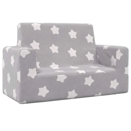 Sofá infantil de 2 plazas gris claro con estrellas felpa suave von , Baby- und Kleinkindmöbel - Ref: Foro24-4104796, Preis: 4...
