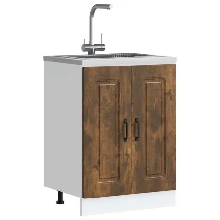Mueble bajo para fregadero Kalmar roble ahumado 60x46x81,5 cm von , Küchenschränke - Ref: Foro24-853442, Preis: 80,49 €, Raba...
