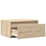 Mesitas de noche de pared con luces LED 2 unidades roble Sonoma von , TV-Möbel - Ref: Foro24-860216, Preis: 91,95 €, Rabatt: %