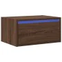 Mesita de noche de pared con luces LED roble marrón von , TV-Möbel - Ref: Foro24-860223, Preis: 54,89 €, Rabatt: %
