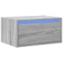 Mesita de noche de pared con luces LED gris Sonoma von , TV-Möbel - Ref: Foro24-860221, Preis: 54,89 €, Rabatt: %
