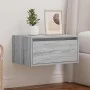 Mesita de noche de pared con luces LED gris Sonoma von , TV-Möbel - Ref: Foro24-860221, Preis: 54,89 €, Rabatt: %