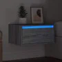 Mesita de noche de pared con luces LED gris Sonoma von , TV-Möbel - Ref: Foro24-860221, Preis: 54,89 €, Rabatt: %