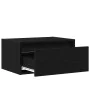 Mesitas de noche de pared con luces LED 2 unidades roble negro de , Muebles TV - Ref: Foro24-860214, Precio: 97,78 €, Descuen...