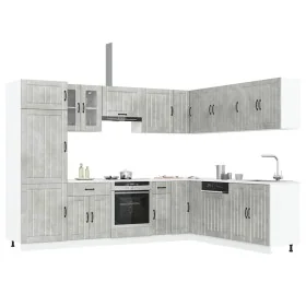 Mueble cocina Lucca gris hormigón 14 pzas madera contrachapada von , Küchenschränke - Ref: Foro24-3314985, Preis: 993,58 €, R...