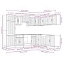 Mueble cocina Lucca gris hormigón 14 pzas madera contrachapada by , Kitchen cabinets - Ref: Foro24-3314985, Price: 993,58 €, ...