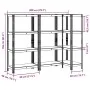 Estantes de almacenamiento de 4 capas 3 uds von , Industrieregale - Ref: Foro24-3307578, Preis: 92,96 €, Rabatt: %