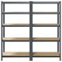 Estantes resistentes 5capas 2uds madera contrachapada antracita by , Industrial shelving - Ref: Foro24-3307599, Price: 119,81...