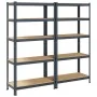 Estantes resistentes 5capas 2uds madera contrachapada antracita by , Industrial shelving - Ref: Foro24-3307599, Price: 119,81...