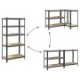 Estantes resistentes 5capas 2uds madera contrachapada antracita by , Industrial shelving - Ref: Foro24-3307599, Price: 119,81...
