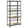 Estantes resistentes 5capas 2uds madera contrachapada antracita by , Industrial shelving - Ref: Foro24-3307599, Price: 119,81...