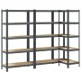 Estantes resistentes 5capas 3uds madera contrachapada antracita by , Industrial shelving - Ref: Foro24-3307600, Price: 177,66...