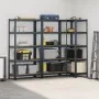 Estantes resistentes 5capas 3uds madera contrachapada antracita by , Industrial shelving - Ref: Foro24-3307600, Price: 177,66...