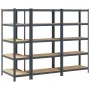 Estantes resistentes 5capas 3uds madera contrachapada antracita by , Industrial shelving - Ref: Foro24-3307600, Price: 177,66...