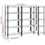 Estantes resistentes 5capas 3uds madera contrachapada antracita by , Industrial shelving - Ref: Foro24-3307600, Price: 177,66...