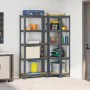 Juego 2 estantes 5 niveles acero antracita y madera industrial von , Industrieregale - Ref: Foro24-3307621, Preis: 85,83 €, R...