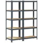 Juego 2 estantes 5 niveles acero antracita y madera industrial von , Industrieregale - Ref: Foro24-3307621, Preis: 85,83 €, R...