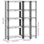 Juego 2 estantes 5 niveles acero antracita y madera industrial von , Industrieregale - Ref: Foro24-3307621, Preis: 85,83 €, R...