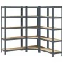 Juego 3 estantes 5 niveles acero antracita y madera industrial von , Industrieregale - Ref: Foro24-3307628, Preis: 171,06 €, ...