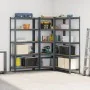 Juego 3 estantes 5 niveles acero antracita y madera industrial von , Industrieregale - Ref: Foro24-3307628, Preis: 171,06 €, ...