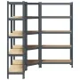 Juego 3 estantes 5 niveles acero antracita y madera industrial von , Industrieregale - Ref: Foro24-3307628, Preis: 171,06 €, ...