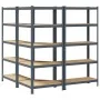 Juego 3 estantes 5 niveles acero antracita y madera industrial von , Industrieregale - Ref: Foro24-3307628, Preis: 171,06 €, ...