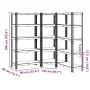 Juego 3 estantes 5 niveles acero antracita y madera industrial von , Industrieregale - Ref: Foro24-3307628, Preis: 171,06 €, ...