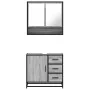 Set de muebles de baño 2 pzas madera contrachapada gris sonoma von , Badezimmermöbel - Ref: Foro24-3300928, Preis: 175,81 €, ...