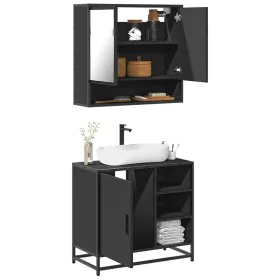 Juego de muebles de baño 2 pzas madera contrachapada negro von , Badezimmermöbel - Ref: Foro24-3300935, Preis: 153,90 €, Raba...