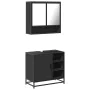 Juego de muebles de baño 2 pzas madera contrachapada negro de , Muebles de baño - Ref: Foro24-3300935, Precio: 153,88 €, Desc...