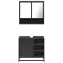 Juego de muebles de baño 2 pzas madera contrachapada negro de , Muebles de baño - Ref: Foro24-3300935, Precio: 153,88 €, Desc...