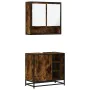 Set de muebles baño 2 pzas madera contrachapada roble ahumado von , Badezimmermöbel - Ref: Foro24-3300937, Preis: 152,22 €, R...