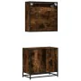 Set de muebles baño 2 pzas madera contrachapada roble ahumado von , Badezimmermöbel - Ref: Foro24-3300937, Preis: 152,22 €, R...