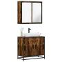Set de muebles baño 2 pzas madera contrachapada roble ahumado by , Bathroom furniture - Ref: Foro24-3300887, Price: 127,35 €,...