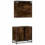Set de muebles baño 2 pzas madera contrachapada roble ahumado by , Bathroom furniture - Ref: Foro24-3300887, Price: 127,35 €,...