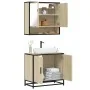Set de muebles de baño 2 pzas madera contrachapada roble Sonoma von , Badezimmermöbel - Ref: Foro24-3300916, Preis: 140,87 €,...