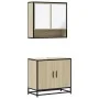 Set de muebles de baño 2 pzas madera contrachapada roble Sonoma von , Badezimmermöbel - Ref: Foro24-3300916, Preis: 140,87 €,...