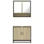 Set de muebles de baño 2 pzas madera contrachapada roble Sonoma von , Badezimmermöbel - Ref: Foro24-3300916, Preis: 140,87 €,...