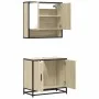 Set de muebles de baño 2 pzas madera contrachapada roble Sonoma von , Badezimmermöbel - Ref: Foro24-3300916, Preis: 140,87 €,...